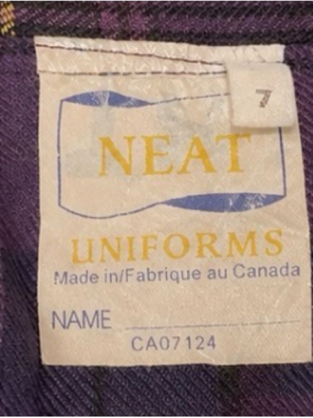 Vintage Neat Uniforms Purple Plaid Pleated Mini Skirt Size 7 XS Y2K - Picture 4 of 4